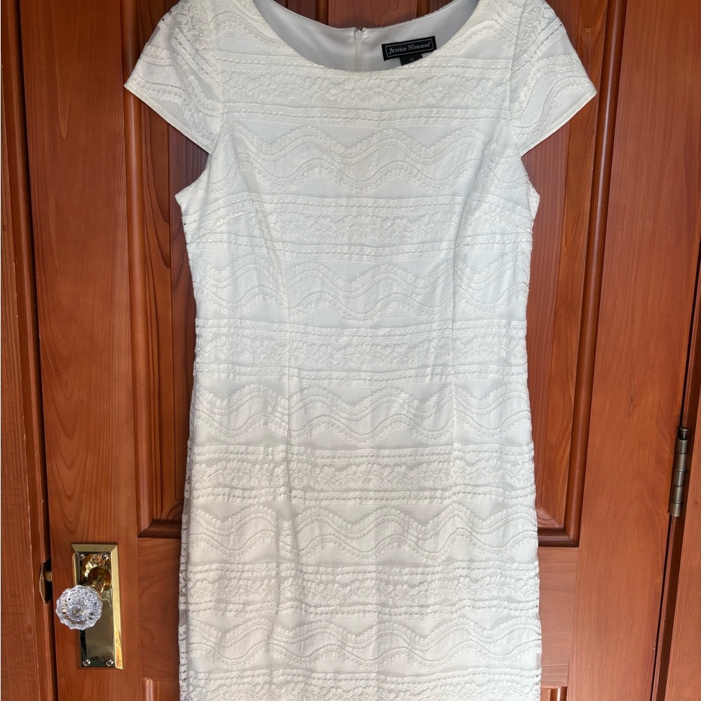 Jessica Howard White Lace Mini Dress
